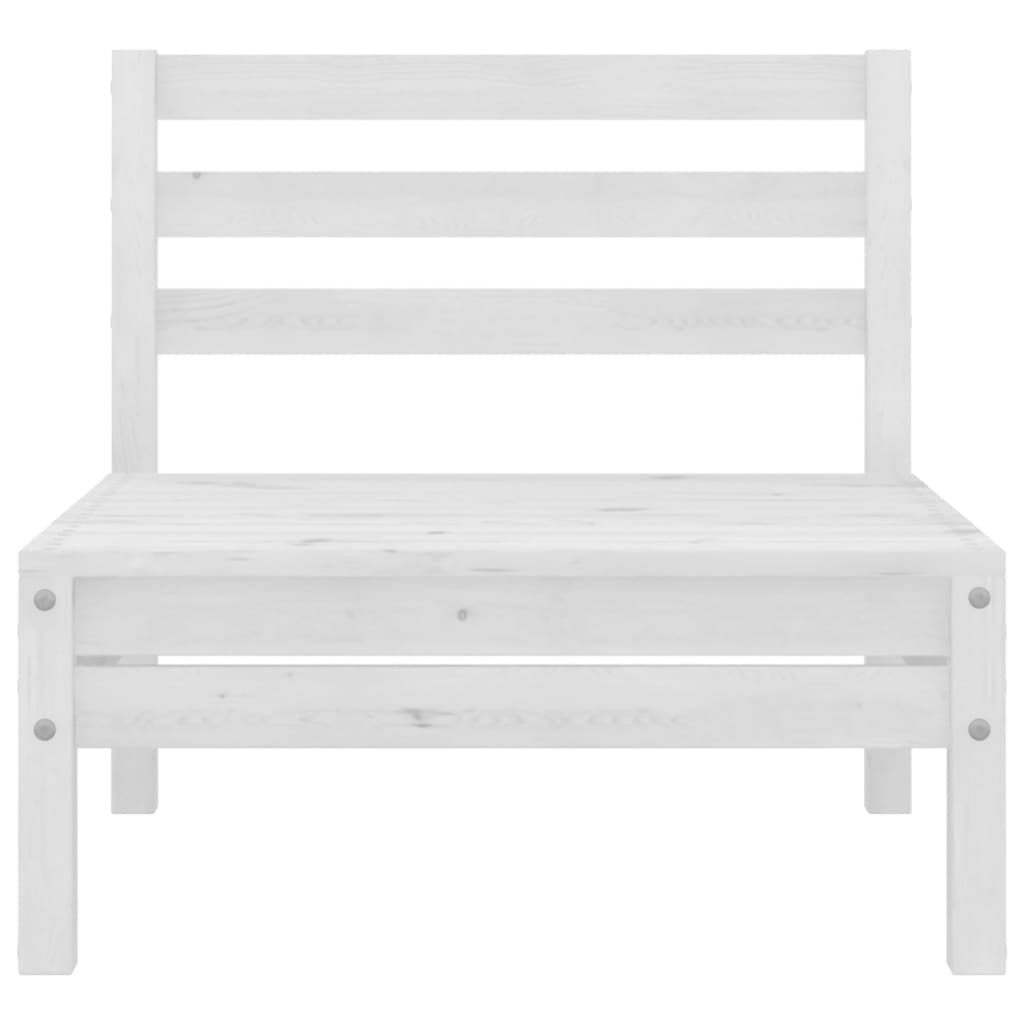 Garden center sofa, white, solid pine wood