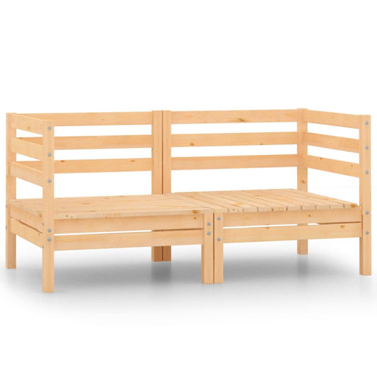 Garden corner sofas, 2 pcs., solid pine wood