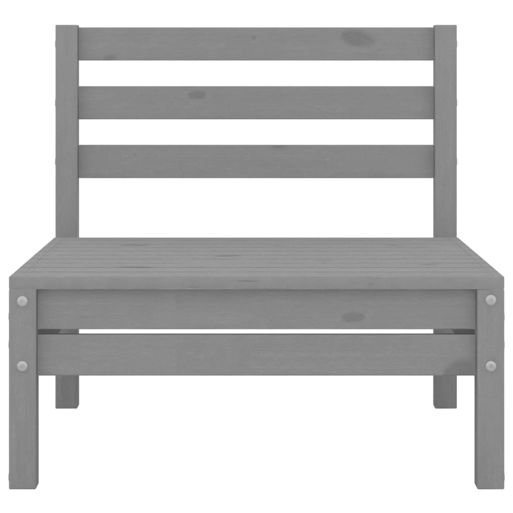 Garden furniture set, 3 pieces, grey, solid pine wood