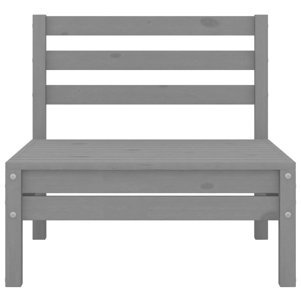 Garden furniture set, 3 pieces, grey, solid pine wood