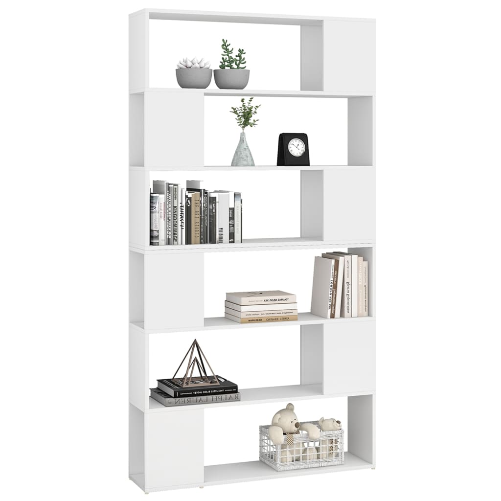 Bookcase/Room divider, white, 100x24x188 cm