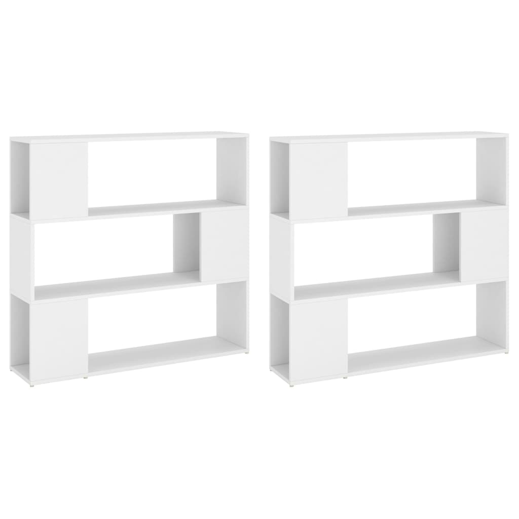 Bookcase/Room divider, white, 100x24x188 cm