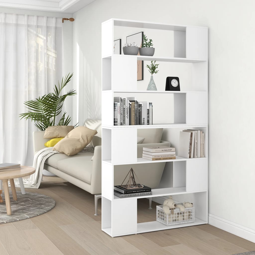 Bookcase/Room divider, white, 100x24x188 cm