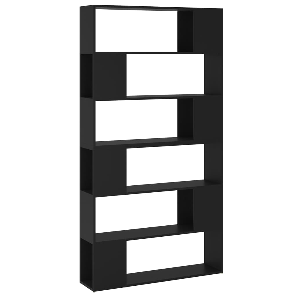 Bookcase/Room divider, black, 100x24x188 cm