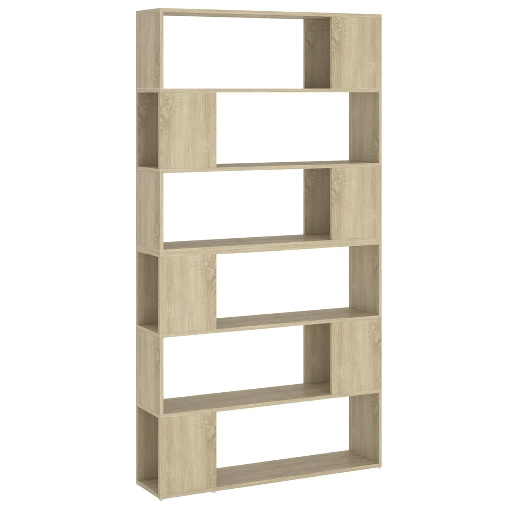 Bookcase/Room divider, sonoma oak, 100x24x188 cm