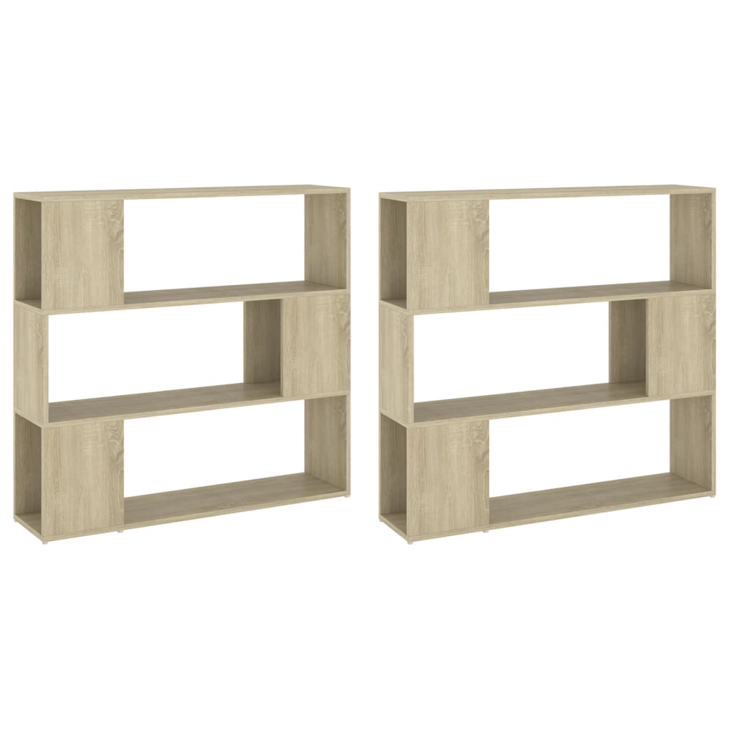 Bookcase/Room divider, sonoma oak, 100x24x188 cm