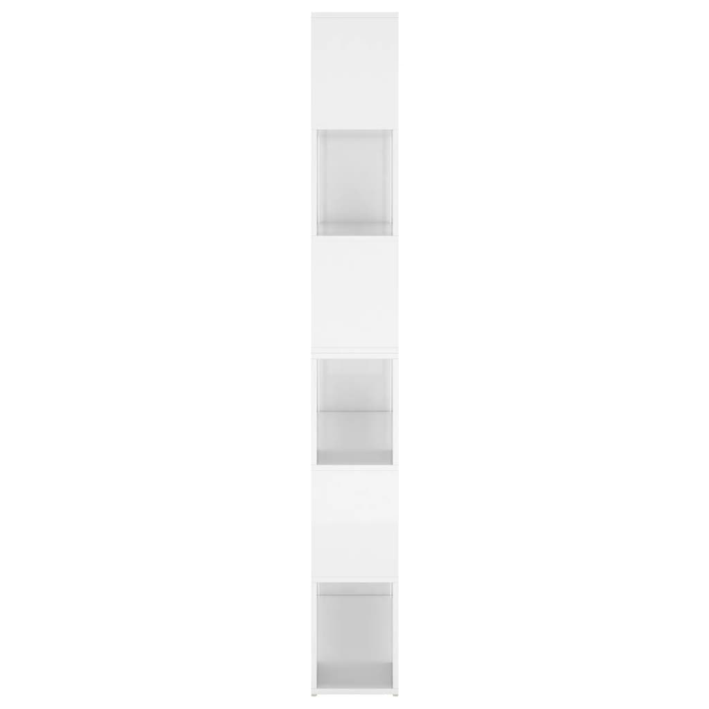 Bookcase/Room divider, high-gloss white, 100x24x188 cm