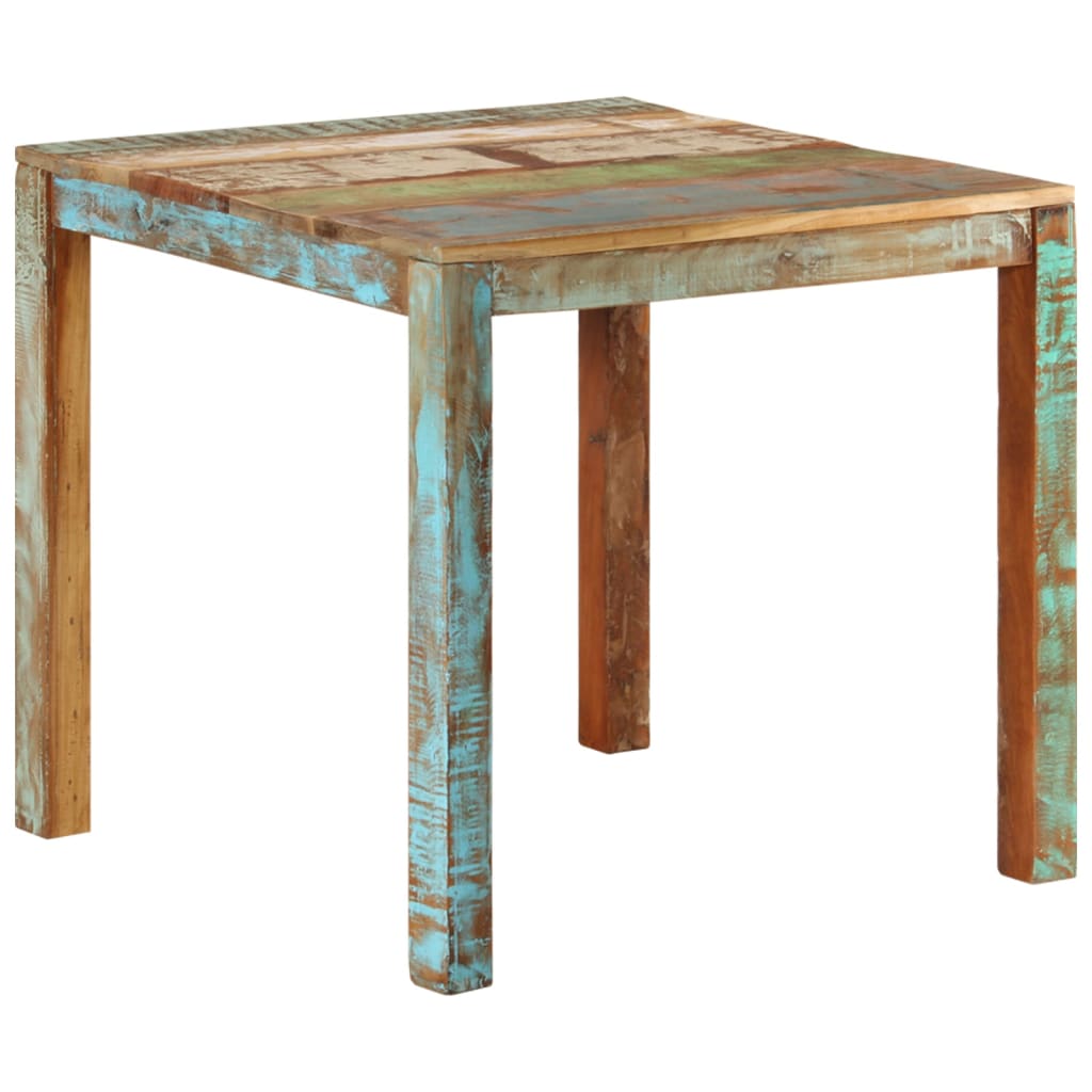 Kitchen table, 82x80x76 cm, solid recycled wood