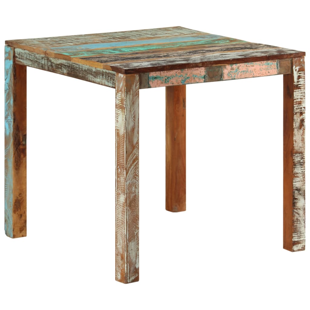 Kitchen table, 82x80x76 cm, solid recycled wood