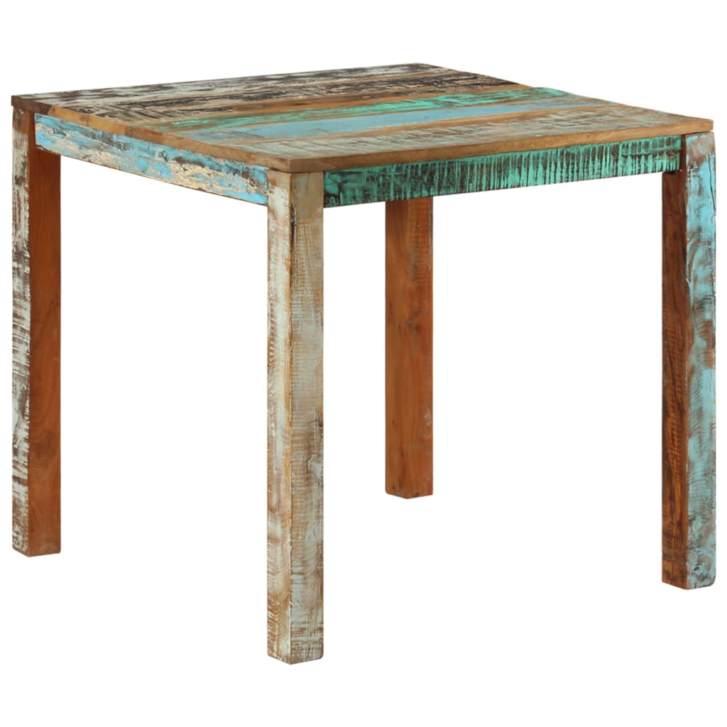 Kitchen table, 82x80x76 cm, solid recycled wood