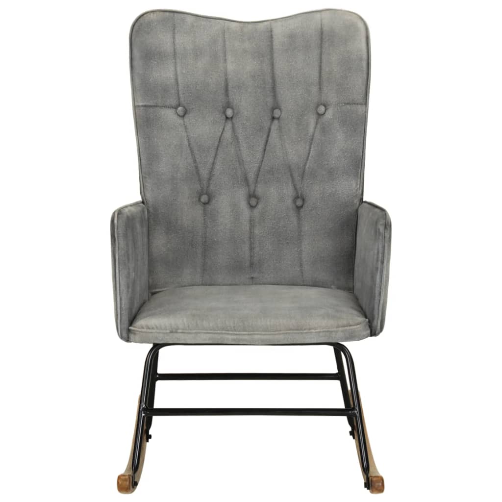 Rocking chair, vintage gray, canvas