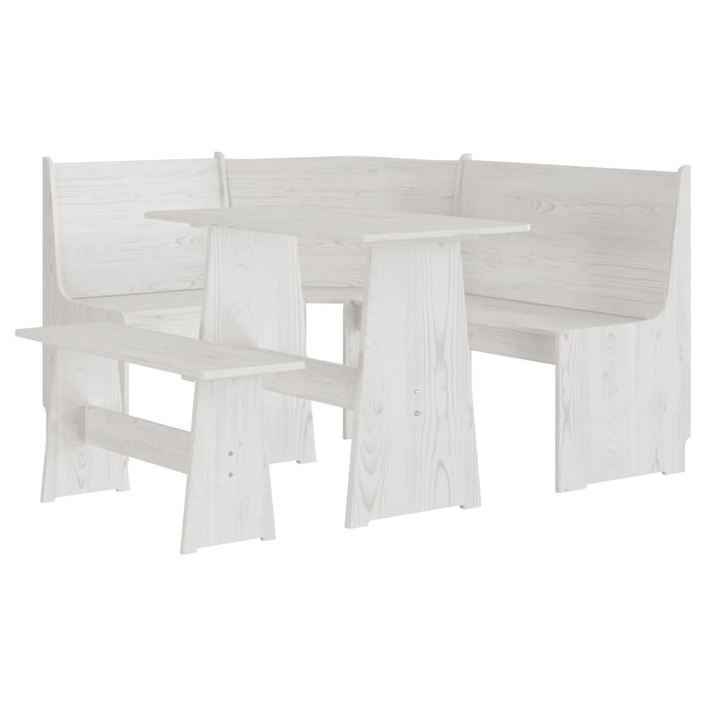 "REINE" kitchen furniture set, 3 pieces, white, solid pine wood