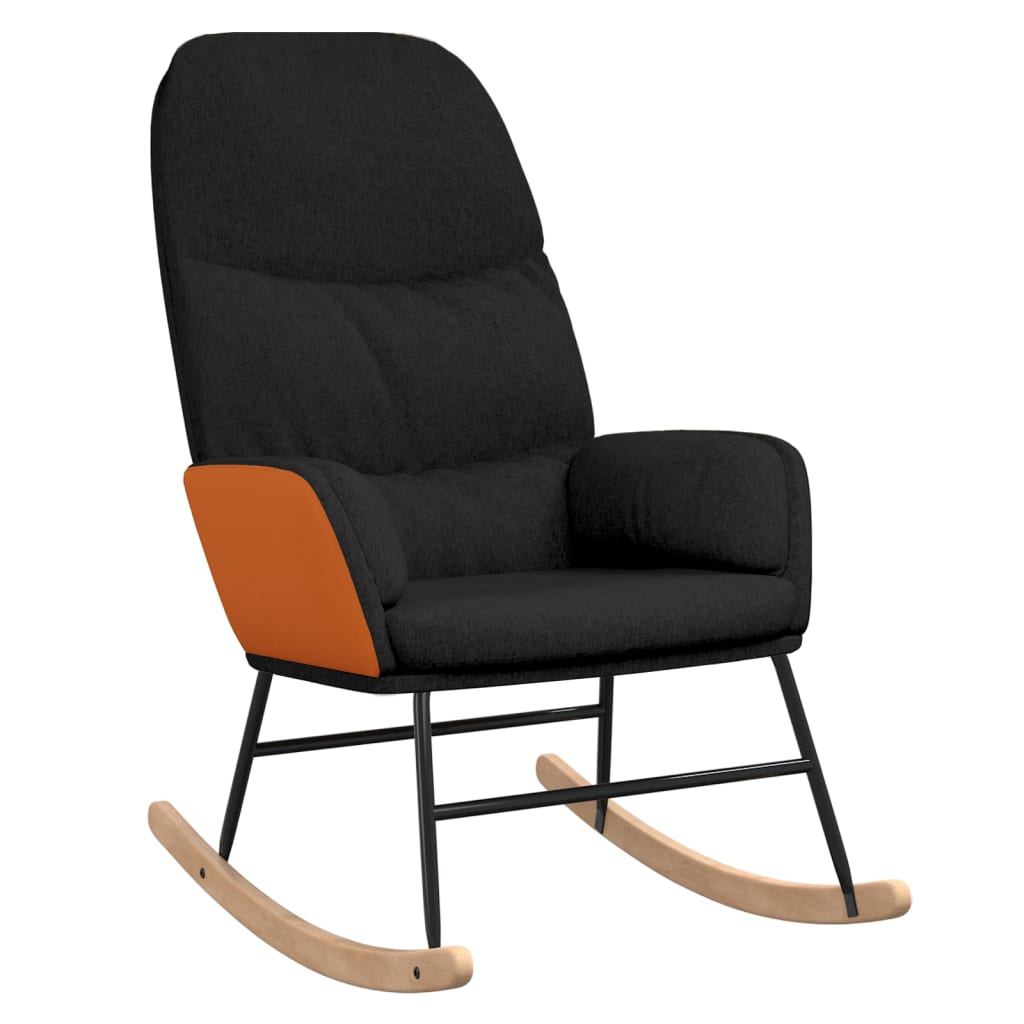 Rocking chair, black, textile