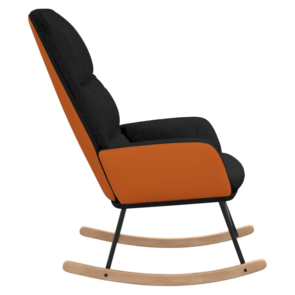 Rocking chair, black, textile