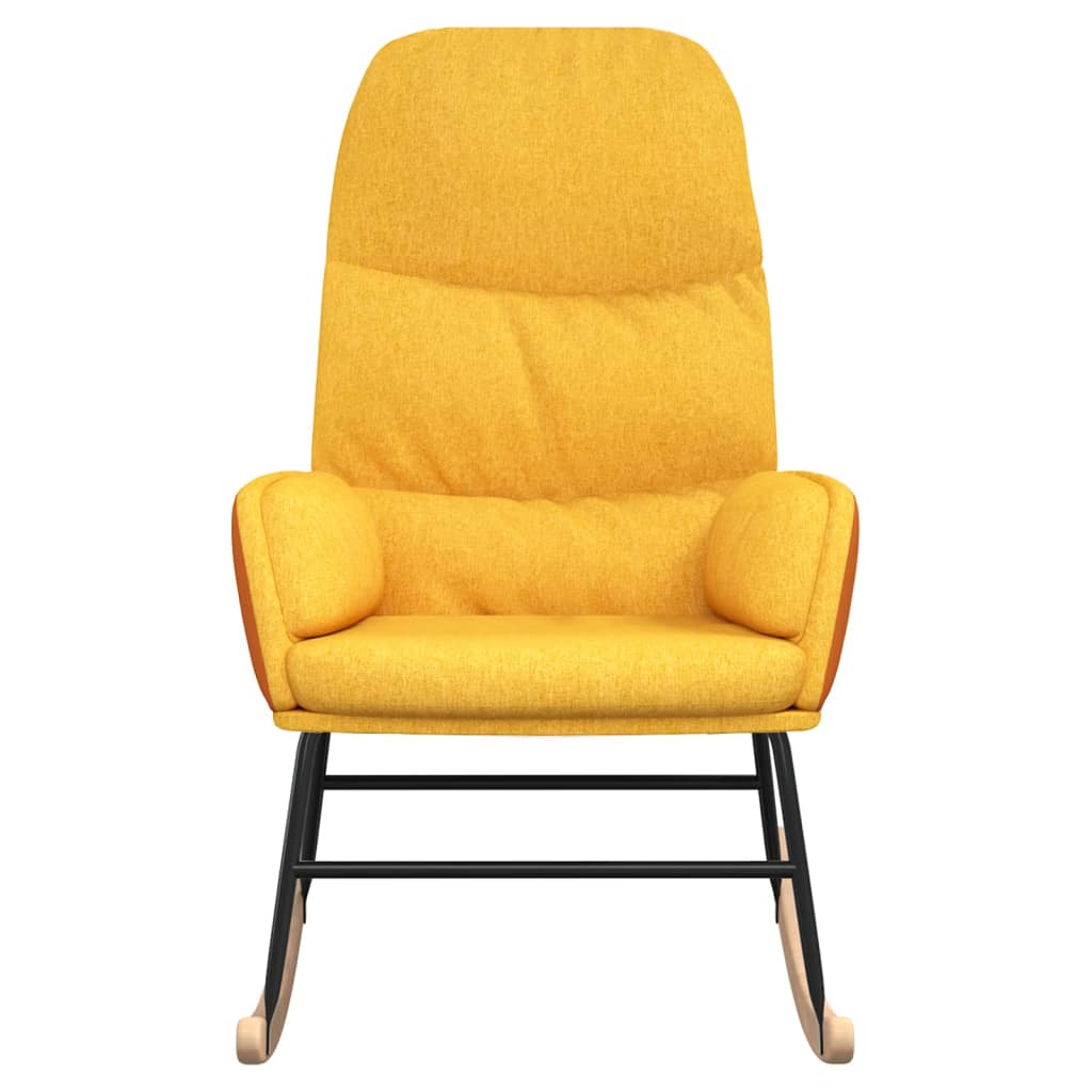 Rocking chair, mustard yellow, textile