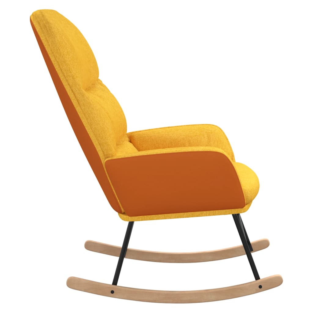 Rocking chair, mustard yellow, textile