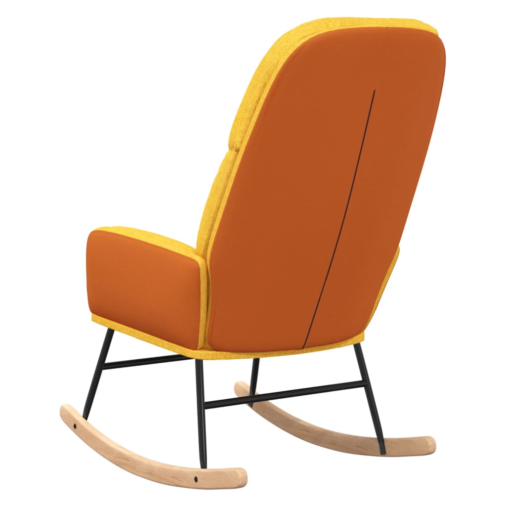 Rocking chair, mustard yellow, textile