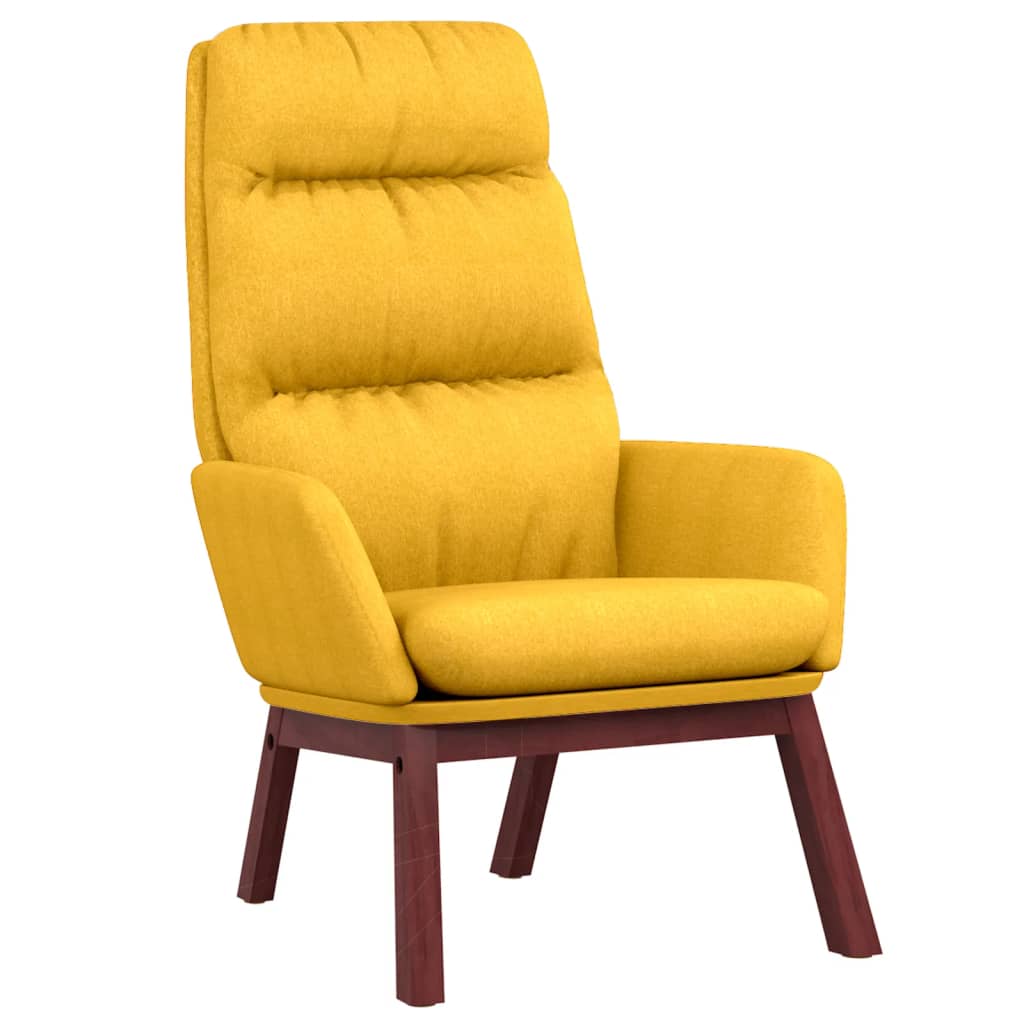 Relaxing chair, mustard yellow, textile material