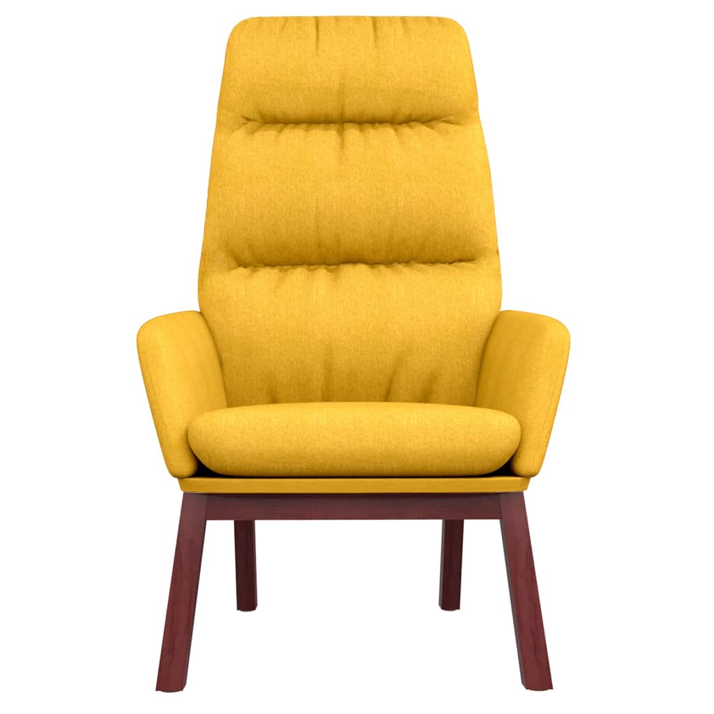 Relaxing chair, mustard yellow, textile material