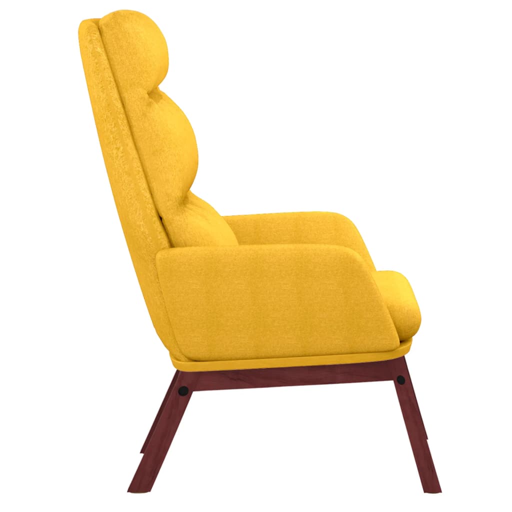 Relaxing chair, mustard yellow, textile material