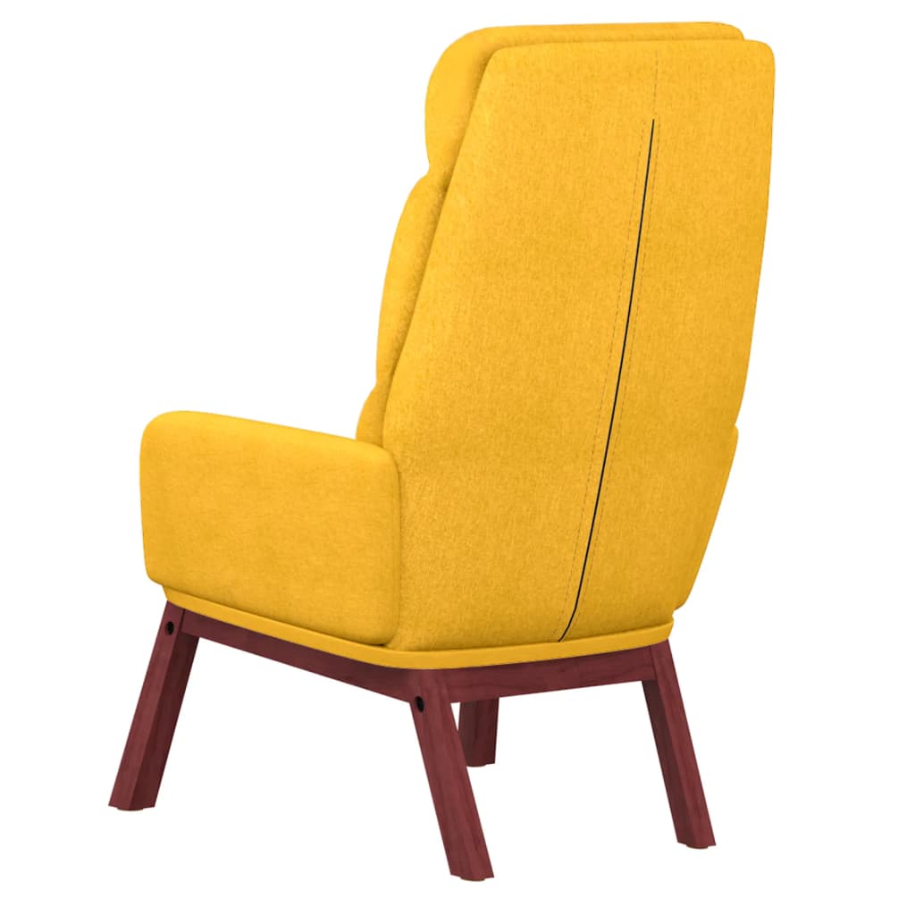 Relaxing chair, mustard yellow, textile material