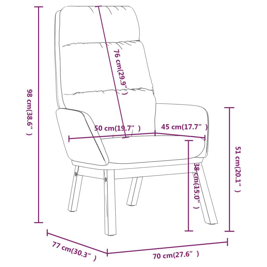 Relaxing chair, mustard yellow, textile material