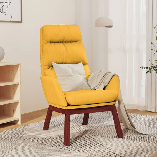 Relaxing chair, mustard yellow, textile material