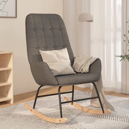 Rocking chair, light gray, fabric