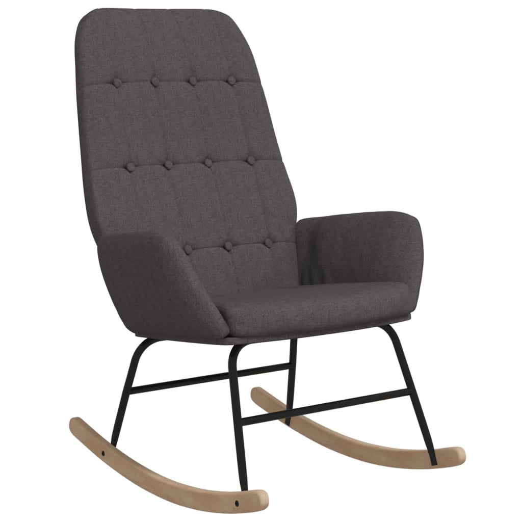 Rocking chair, dark grey, textile