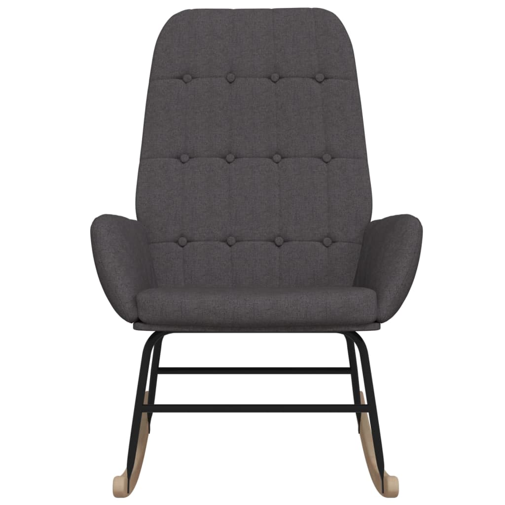 Rocking chair, dark grey, textile