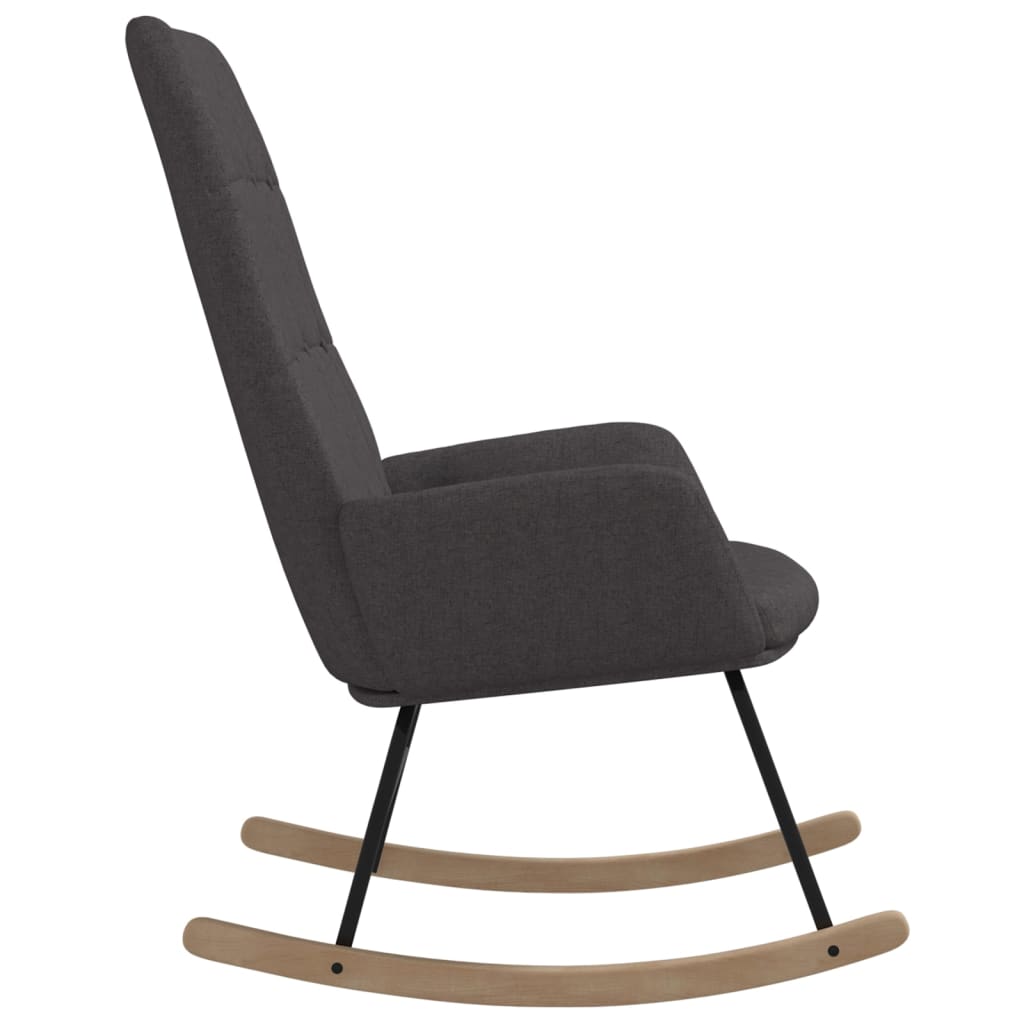 Rocking chair, dark grey, textile