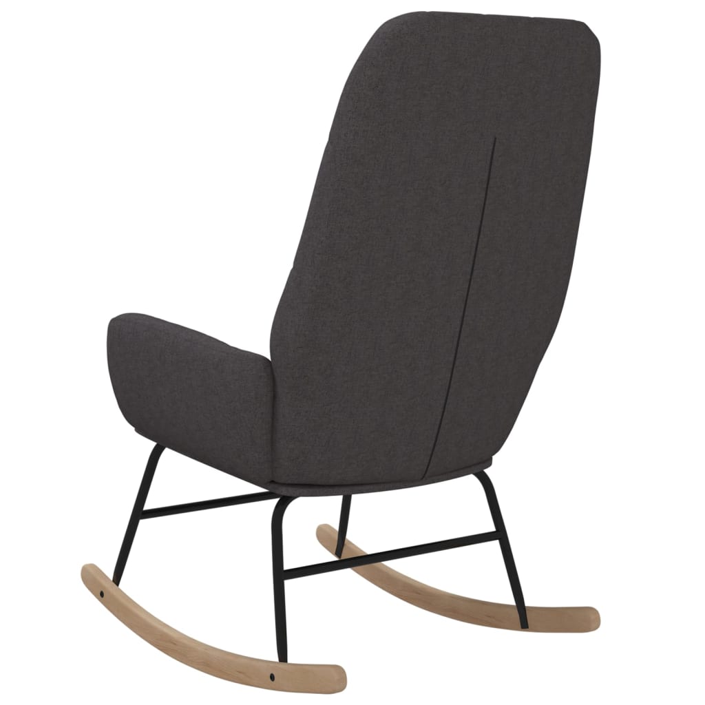 Rocking chair, dark grey, textile