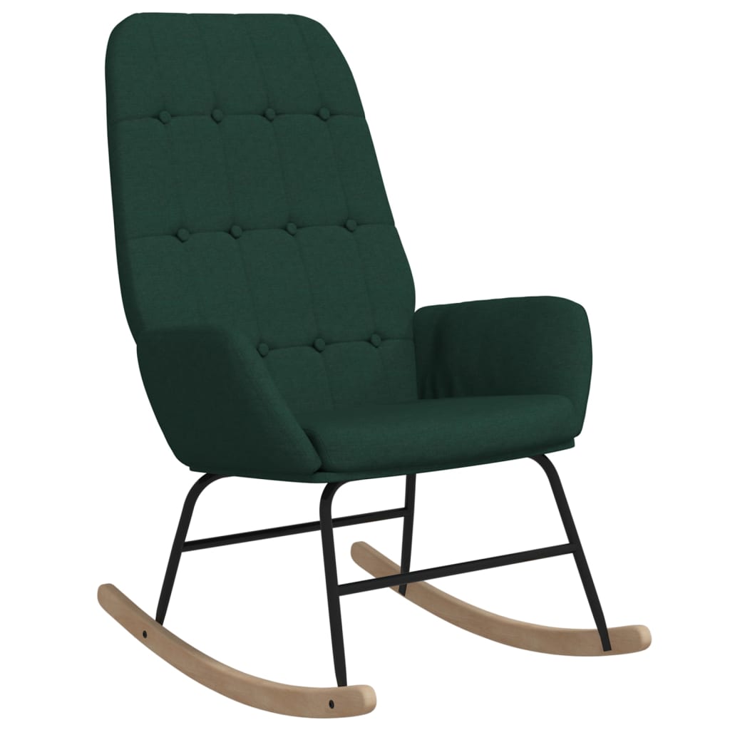 Rocking chair, dark green, textile