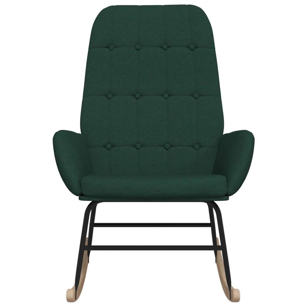 Rocking chair, dark green, textile