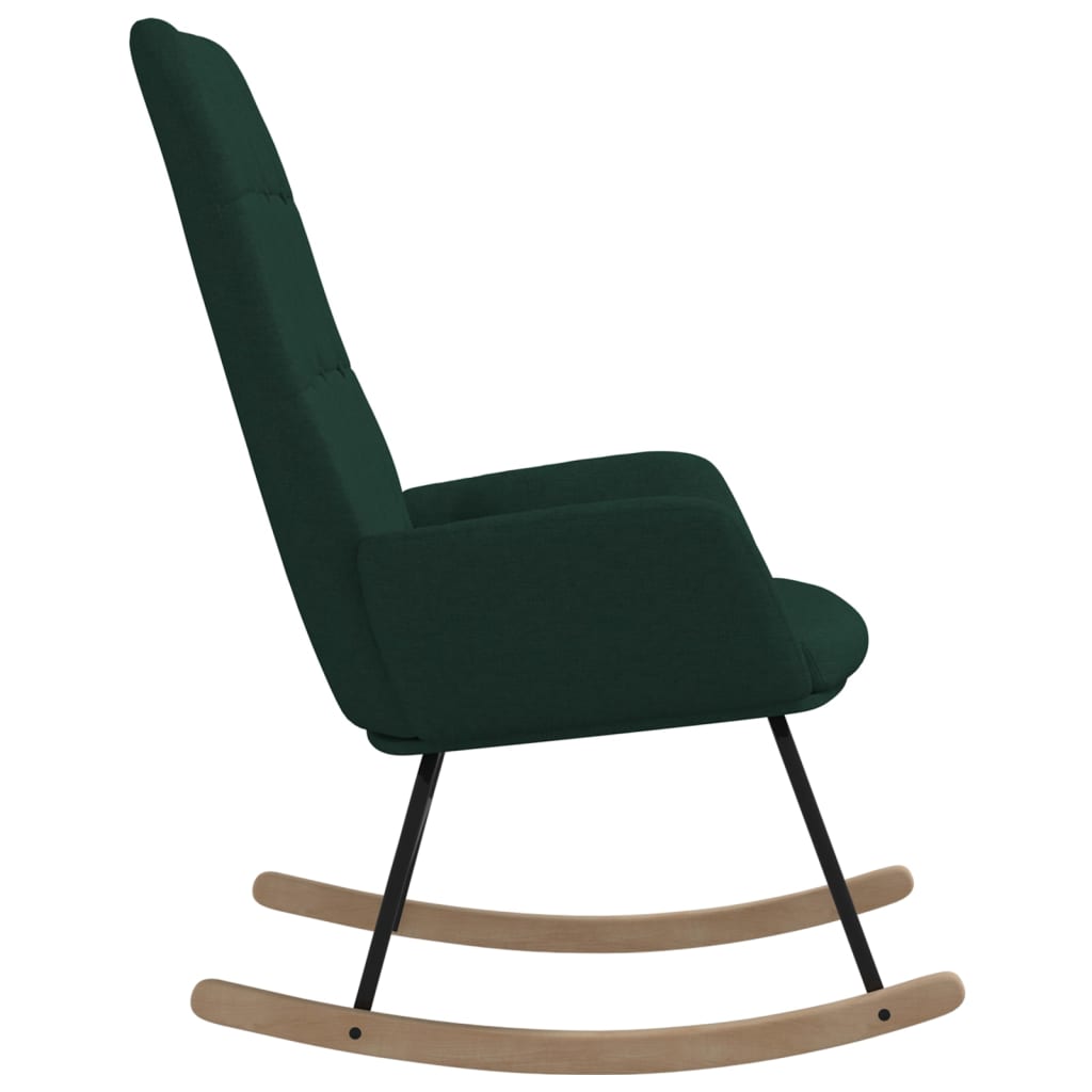 Rocking chair, dark green, textile