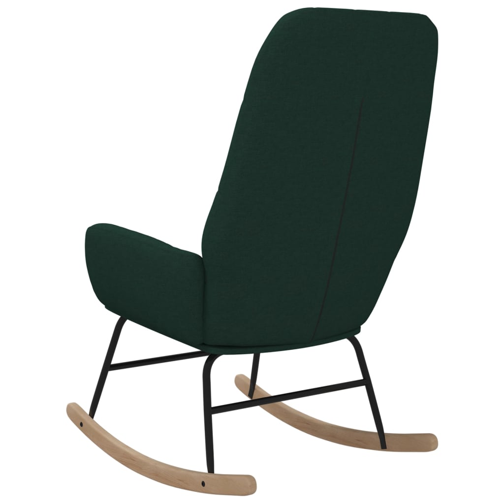 Rocking chair, dark green, textile