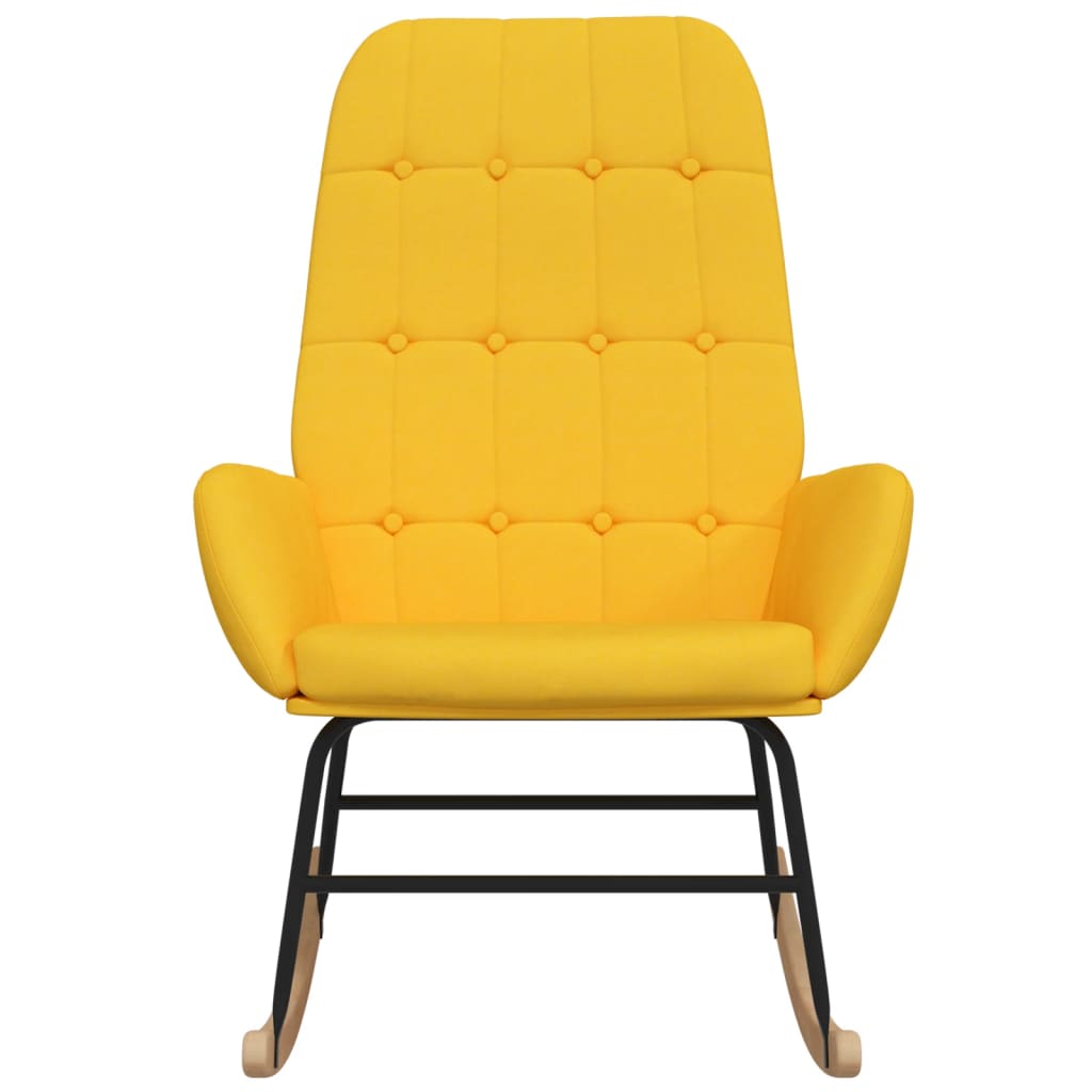 Rocking chair, mustard yellow, textile