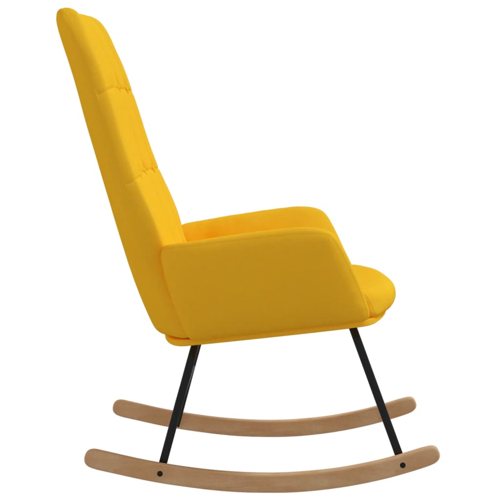 Rocking chair, mustard yellow, textile