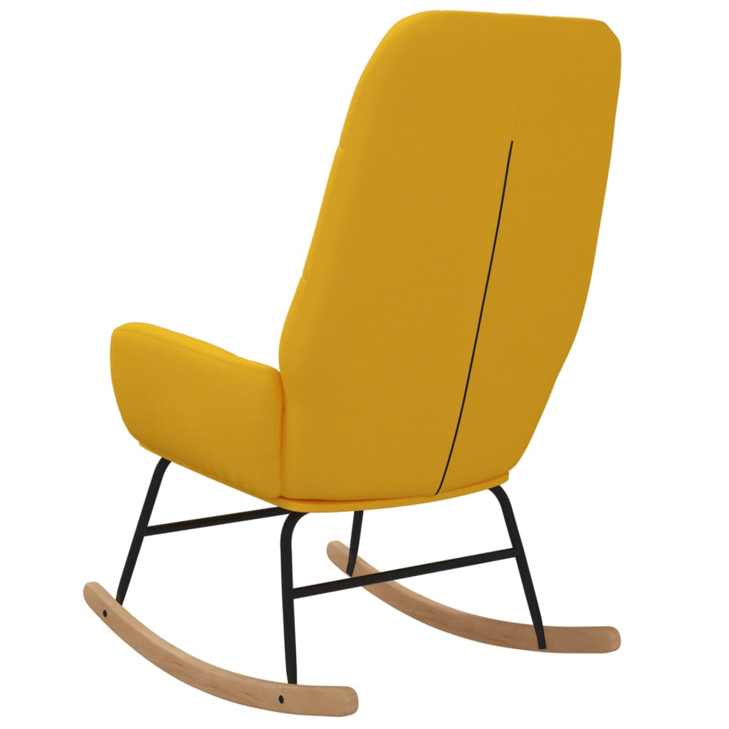 Rocking chair, mustard yellow, textile