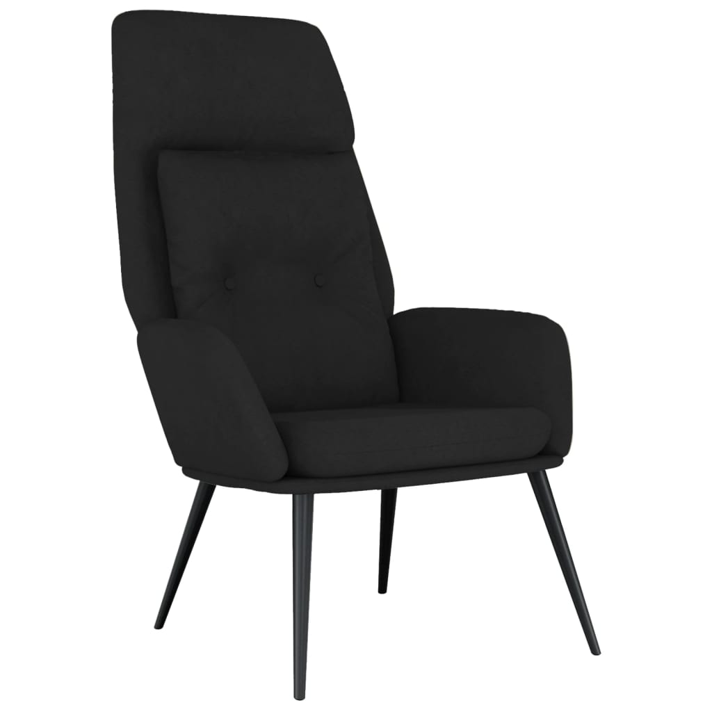 Lounge chair, black, eco-friendly suede