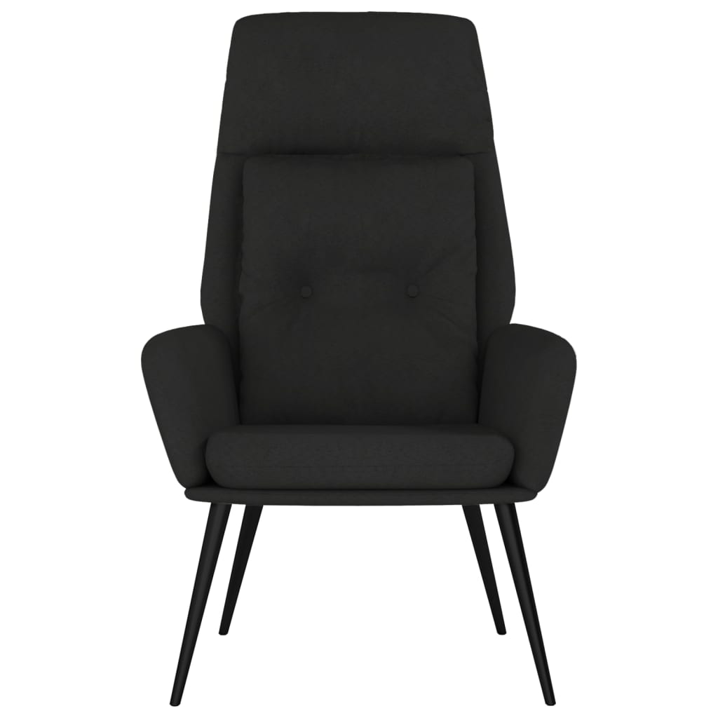 Lounge chair, black, eco-friendly suede