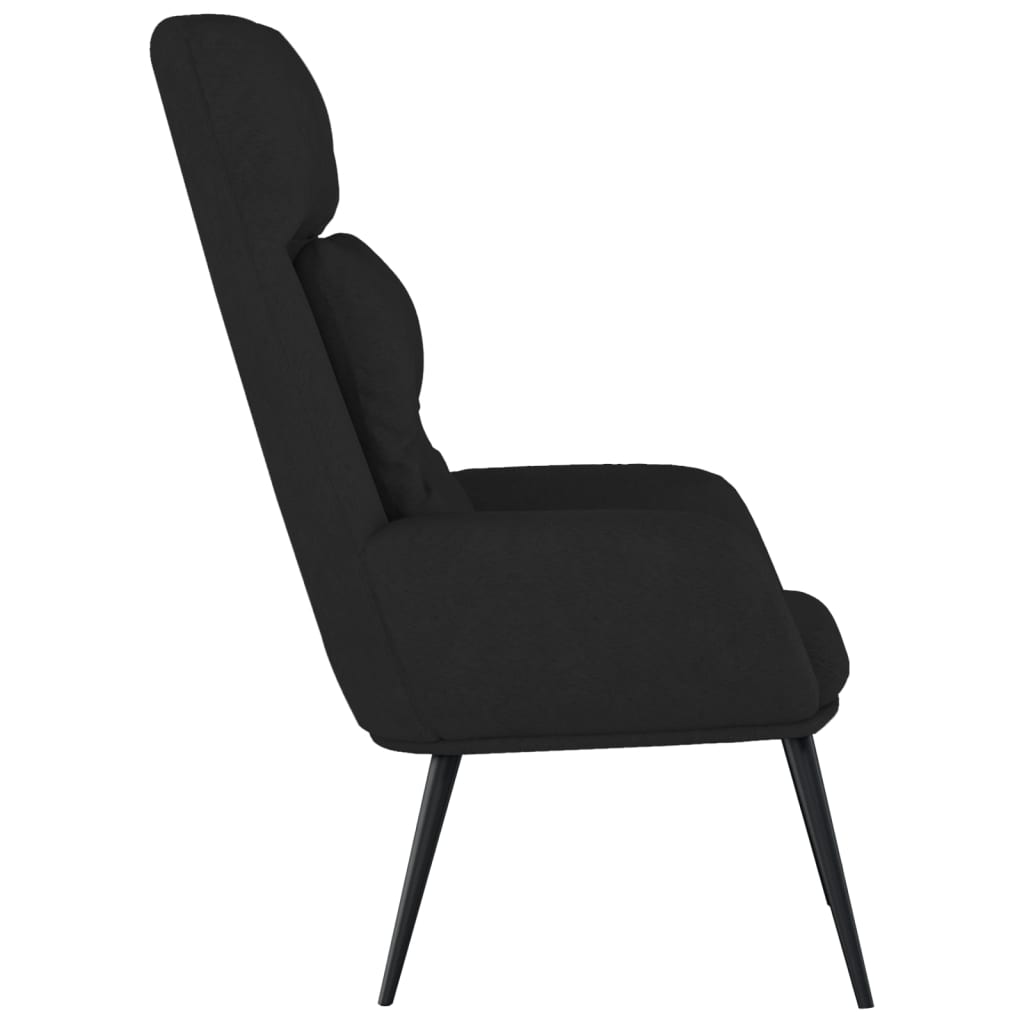 Lounge chair, black, eco-friendly suede