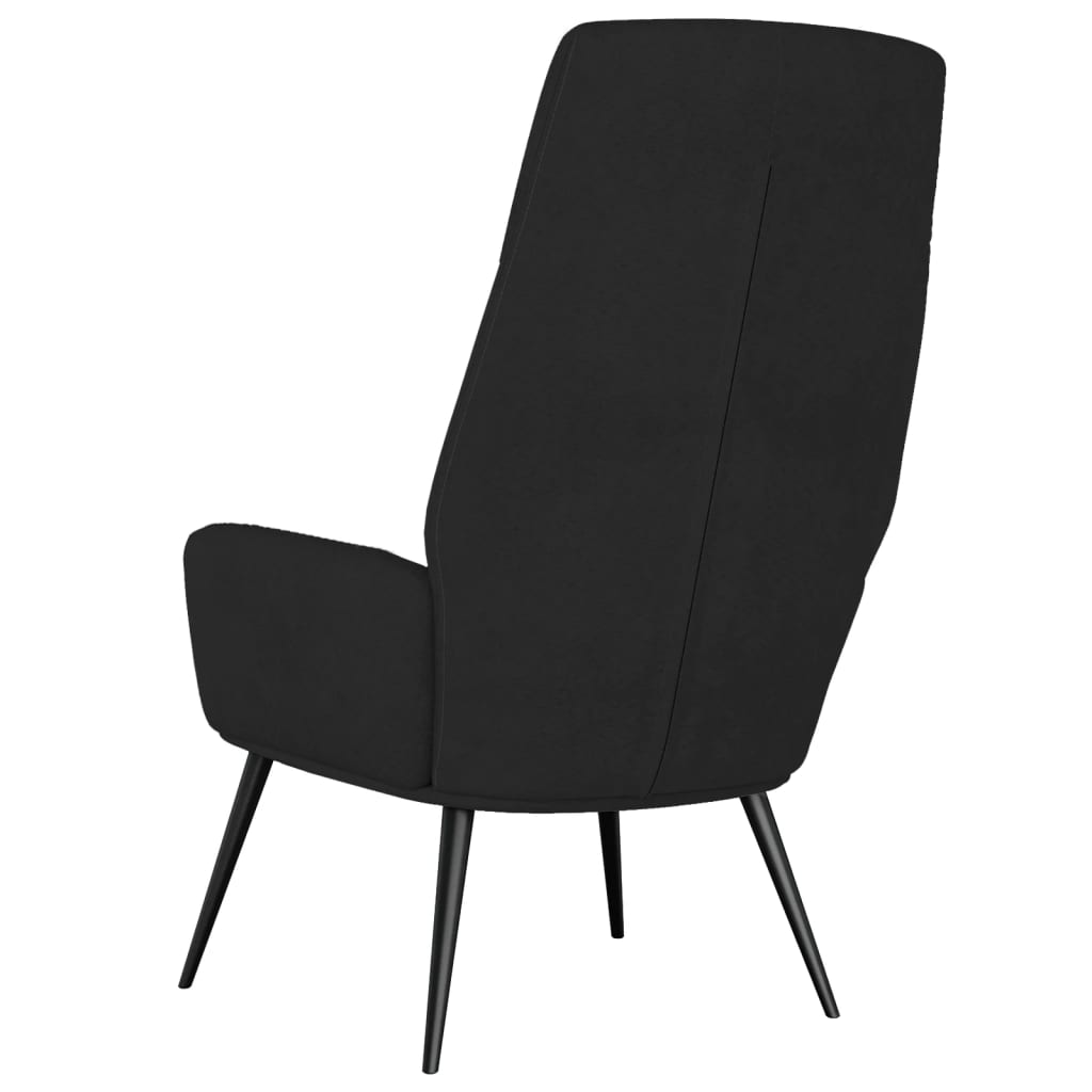 Lounge chair, black, eco-friendly suede