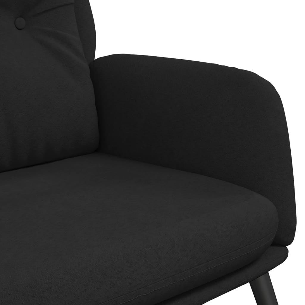 Lounge chair, black, eco-friendly suede