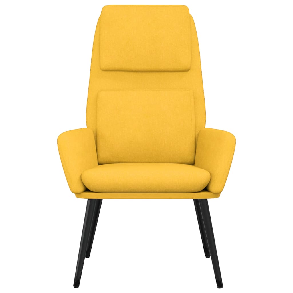 Relaxing chair, mustard yellow, textile material