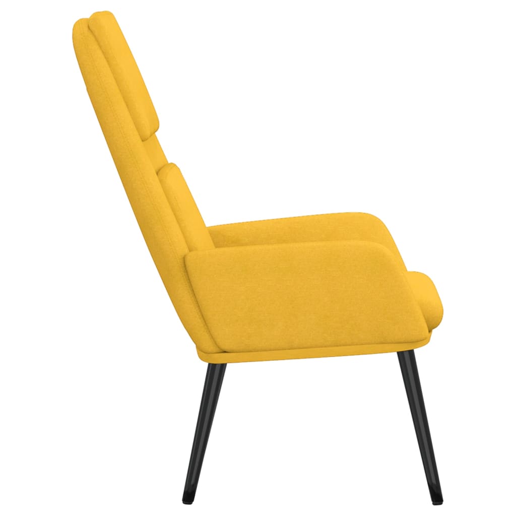 Relaxing chair, mustard yellow, textile material