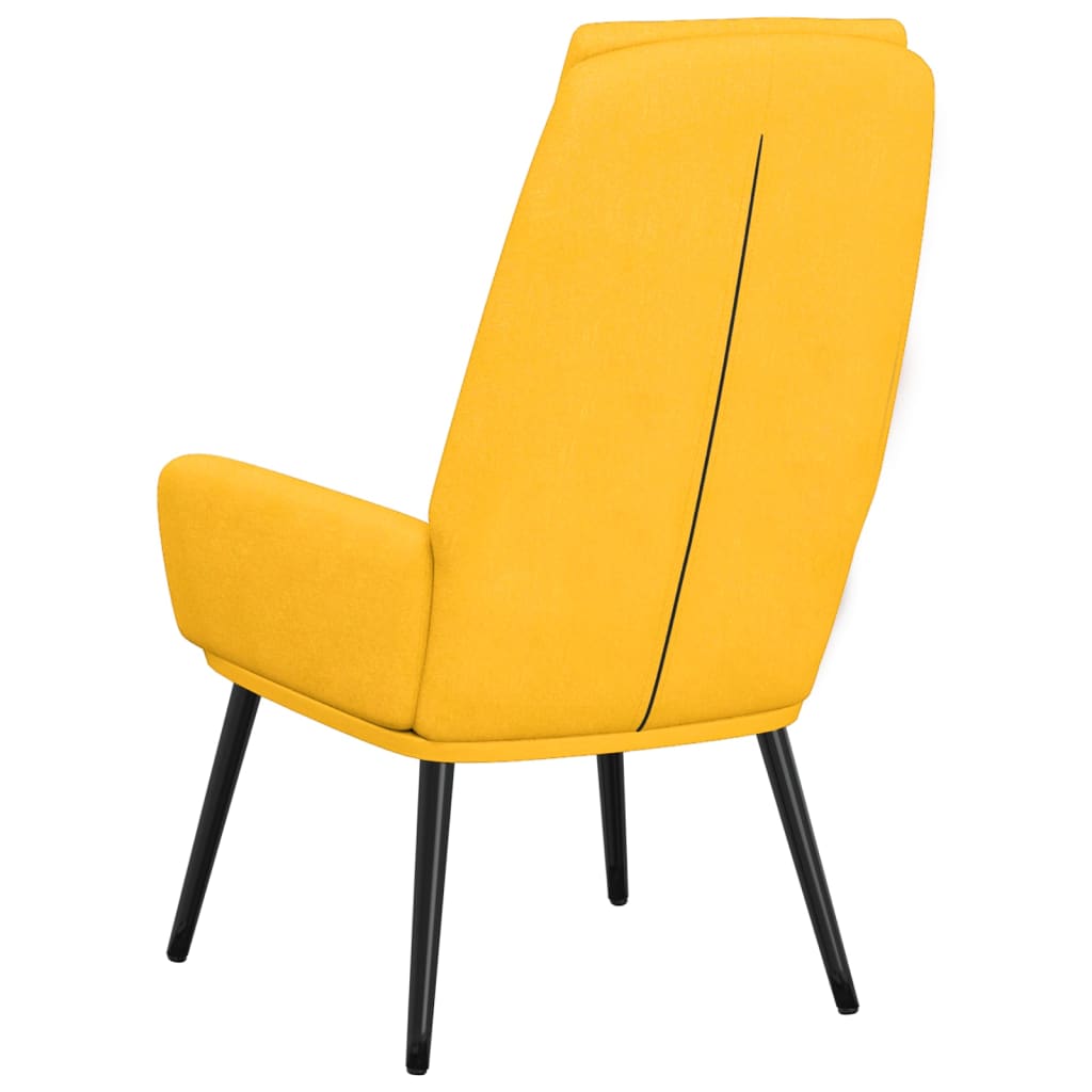 Relaxing chair, mustard yellow, textile material