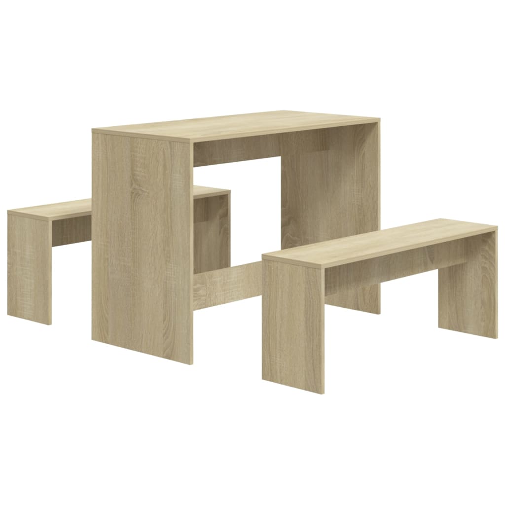 Kitchen furniture set, 3 pieces, sonoma oak, chipboard