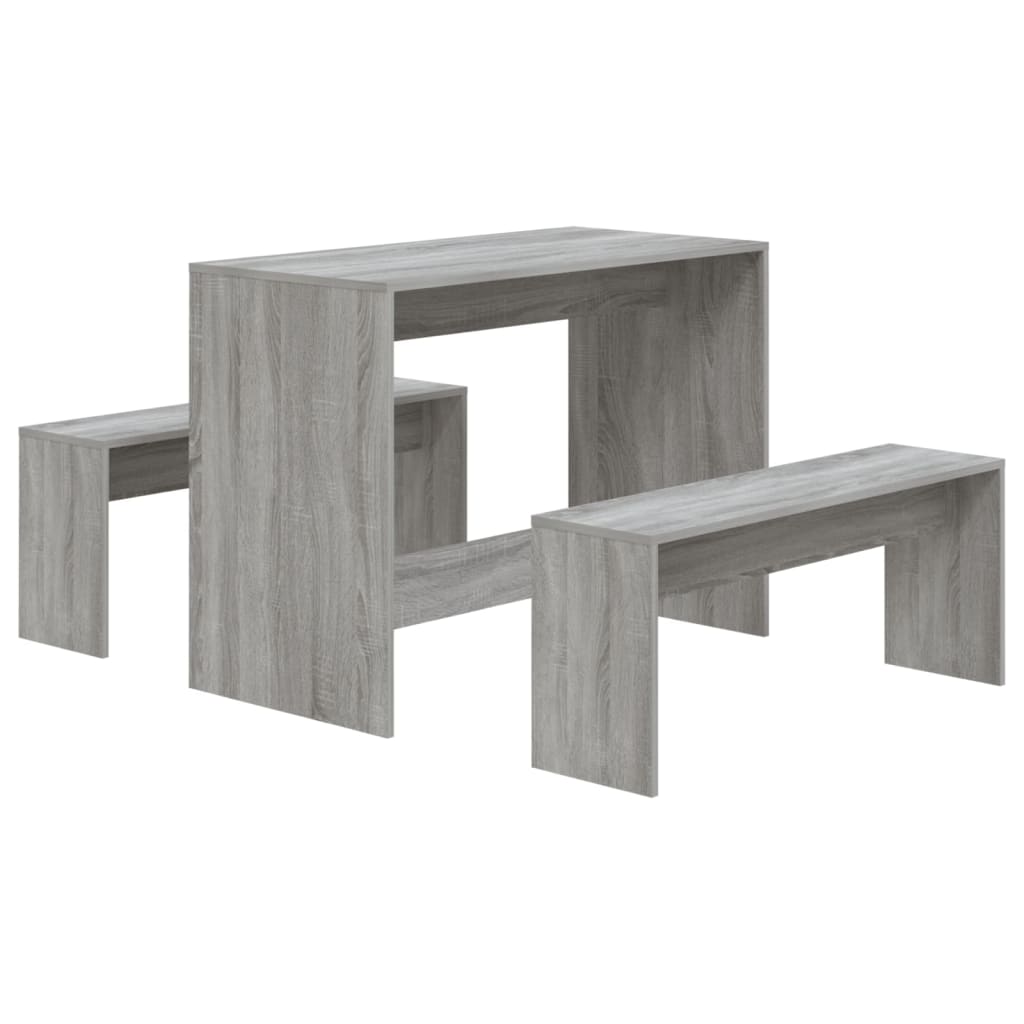 Kitchen furniture set, 3 pieces, gray sonoma oak, chipboard