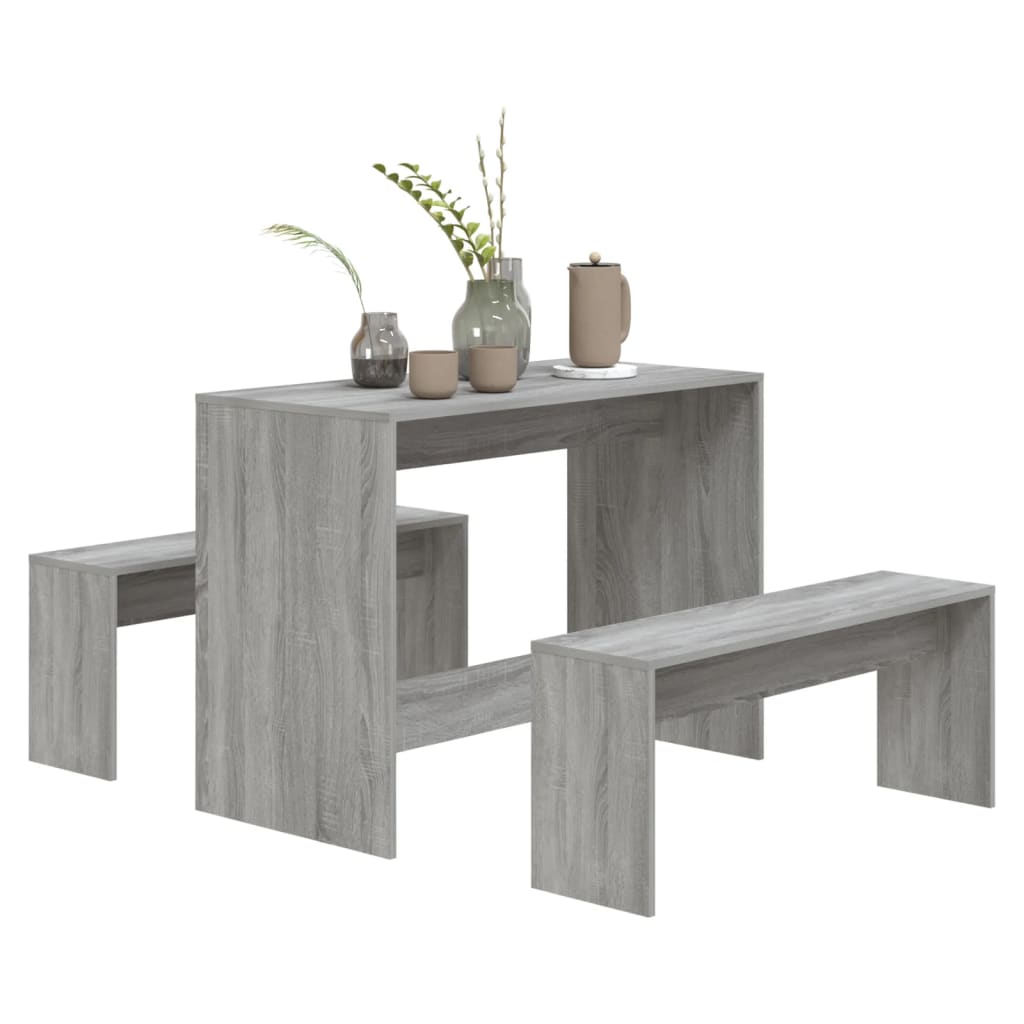 Kitchen furniture set, 3 pieces, gray sonoma oak, chipboard